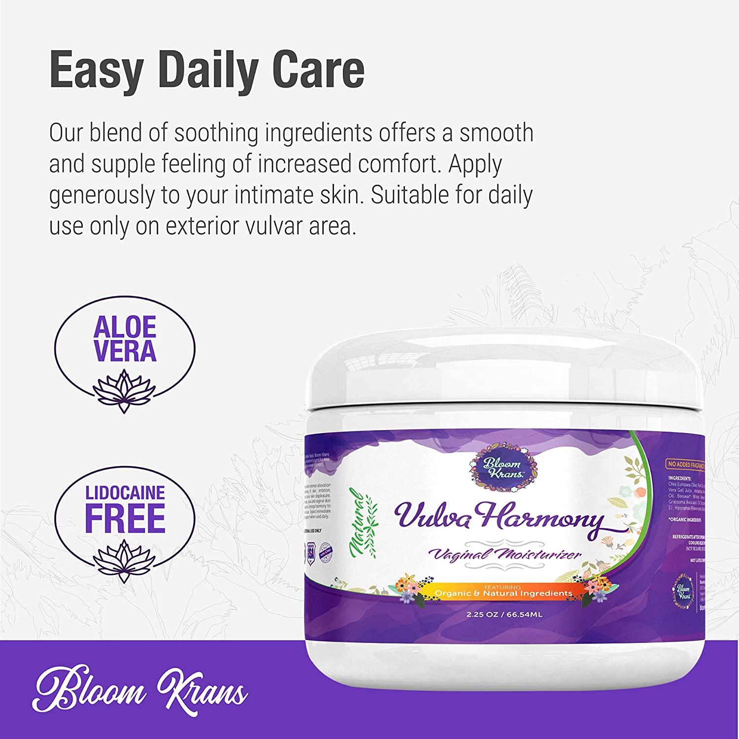 Bloom Krans Vulva Harmony Moisturizer Organic Vulva Cream for Intimate
