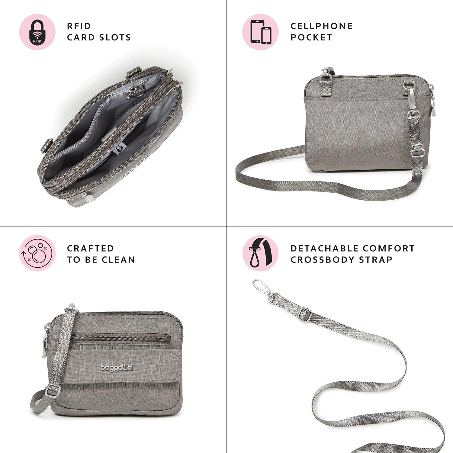 Baggallini Modern Everywhere Mini - Sterling Shimmer