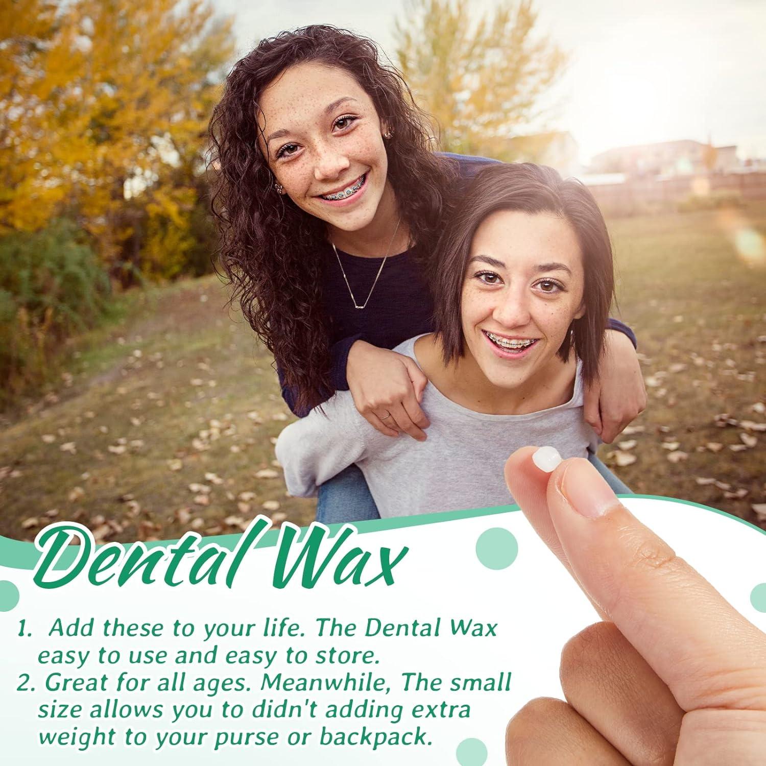 40 Pack Clear Braces Wax for Teeth Dental Wax for Braces Wearer Tooth