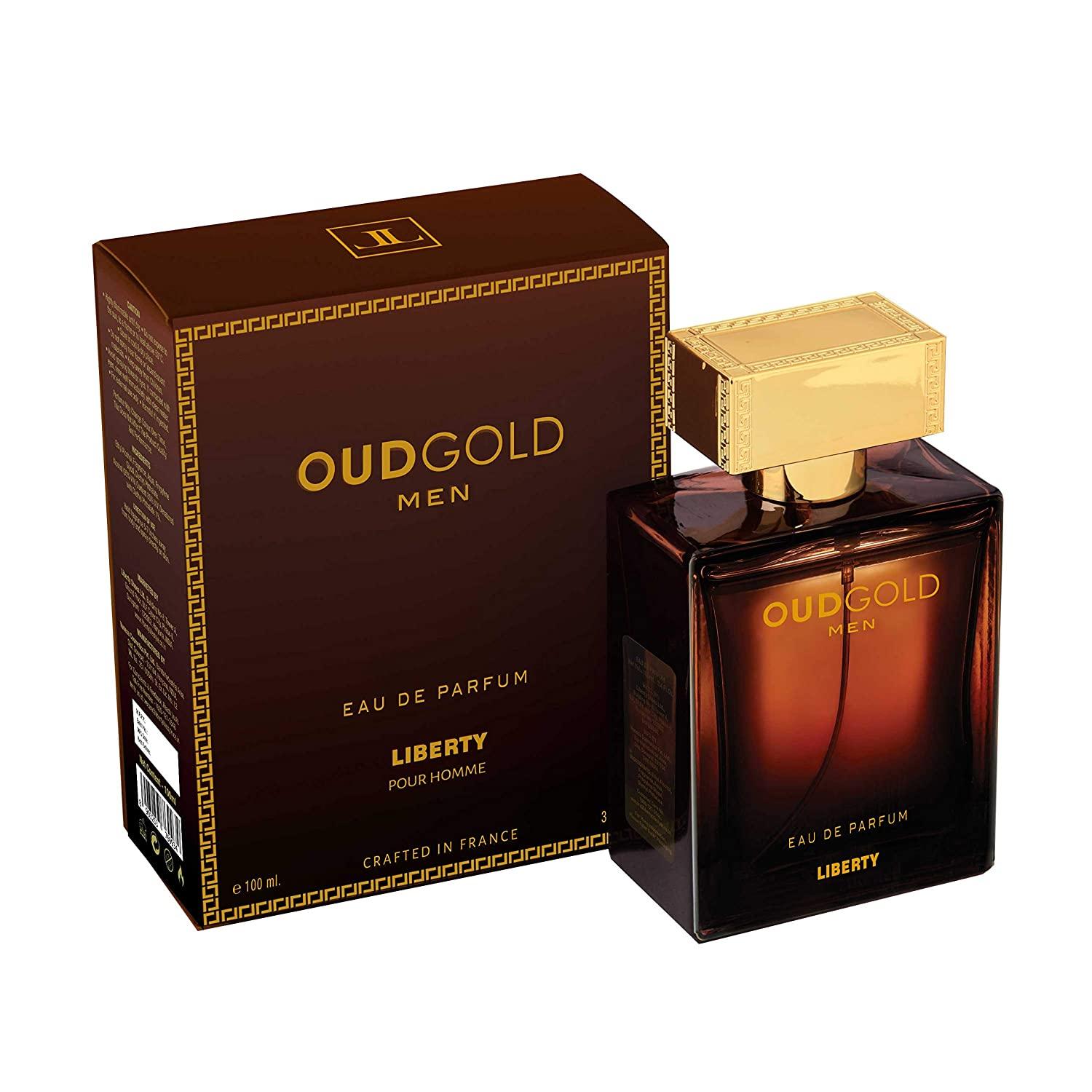 Liberty Luxury OUD Perfume for Men EDP Long Lasting 100ml/3.4 Oz OudGold, Woody Fragrance, Deep