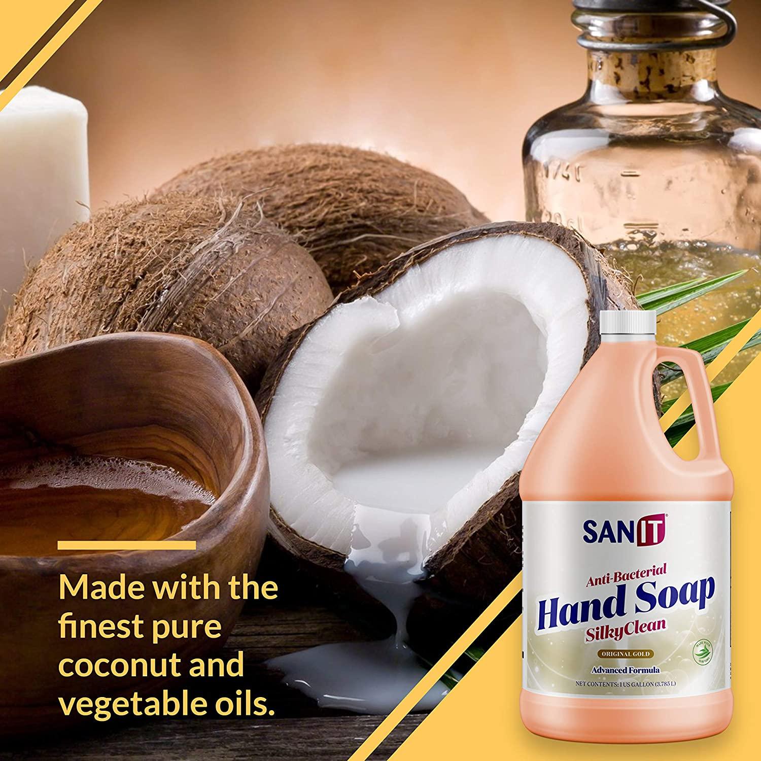 Sanit Silky Clean Antibacterial Hand Soap Refill 1 Gallon with