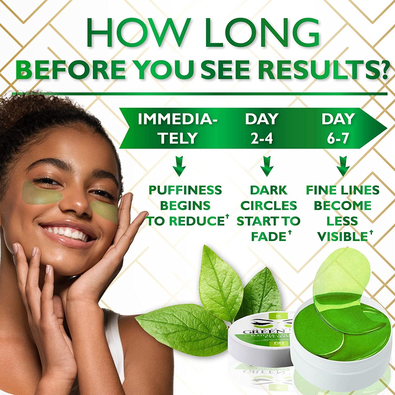 Under Eye Mask for Puffy Eyes, Dark Circles, Eye Bags, Puffiness, Wrinkles with Collagen