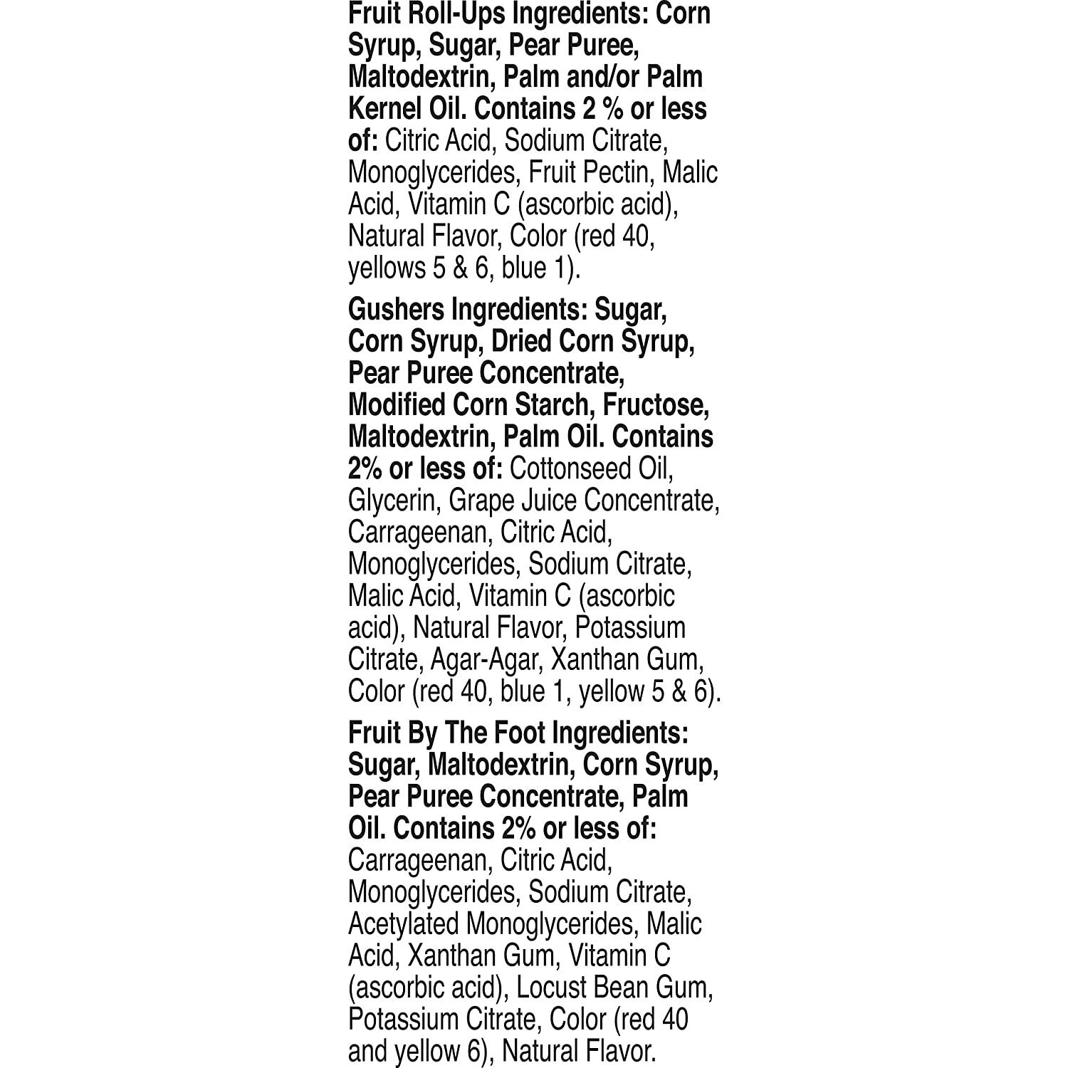 Fruit RollUps, Fruit by the Foot, Gushers, Snacks Variety Pack, 16 ct