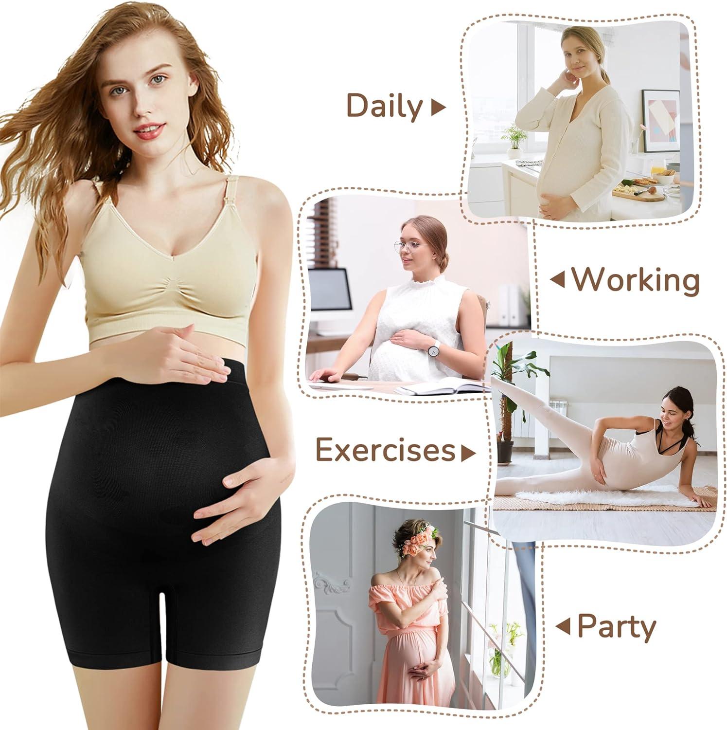 Maternity Shapewear for Dresses Women's Soft and Seamless Pregnancy  Underwear Prevent Chaffing