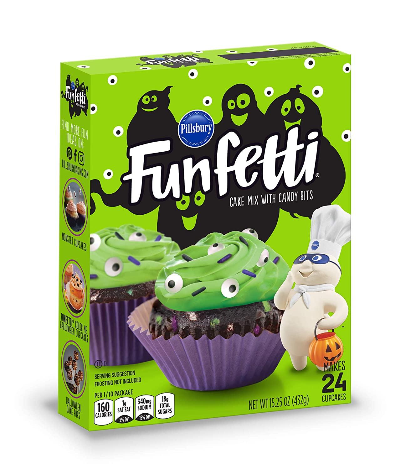 HALLOWEEN PILLSBURY FUNFETTI CAKE MIX AND Halloween FUNFETTI VANILLA