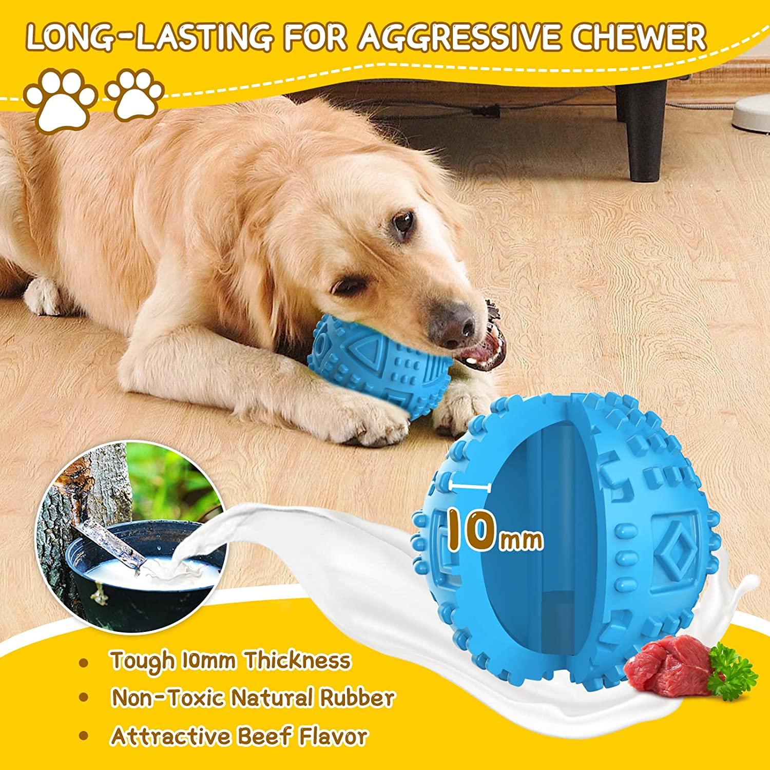 Dog Balls 5.6 inch Treat Dispensing Dog Toys for Aggressive Chewers Large  Breed, Puzzle Dog Treat Ball Dispenser Interactive Dog Toy for Medium Dogs