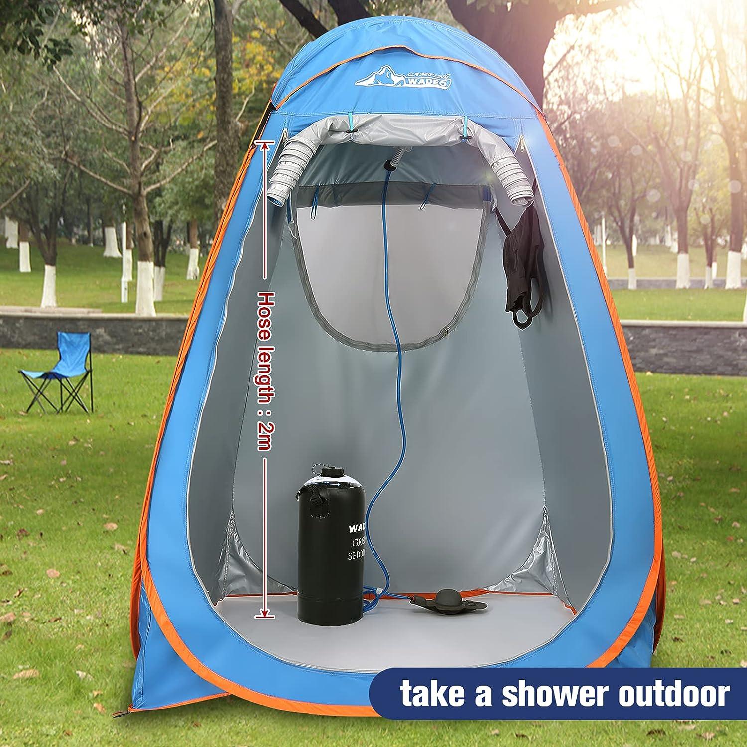 WADEO 12L Portable Camping Shower Bag with Pressure Foot Pump Perfect