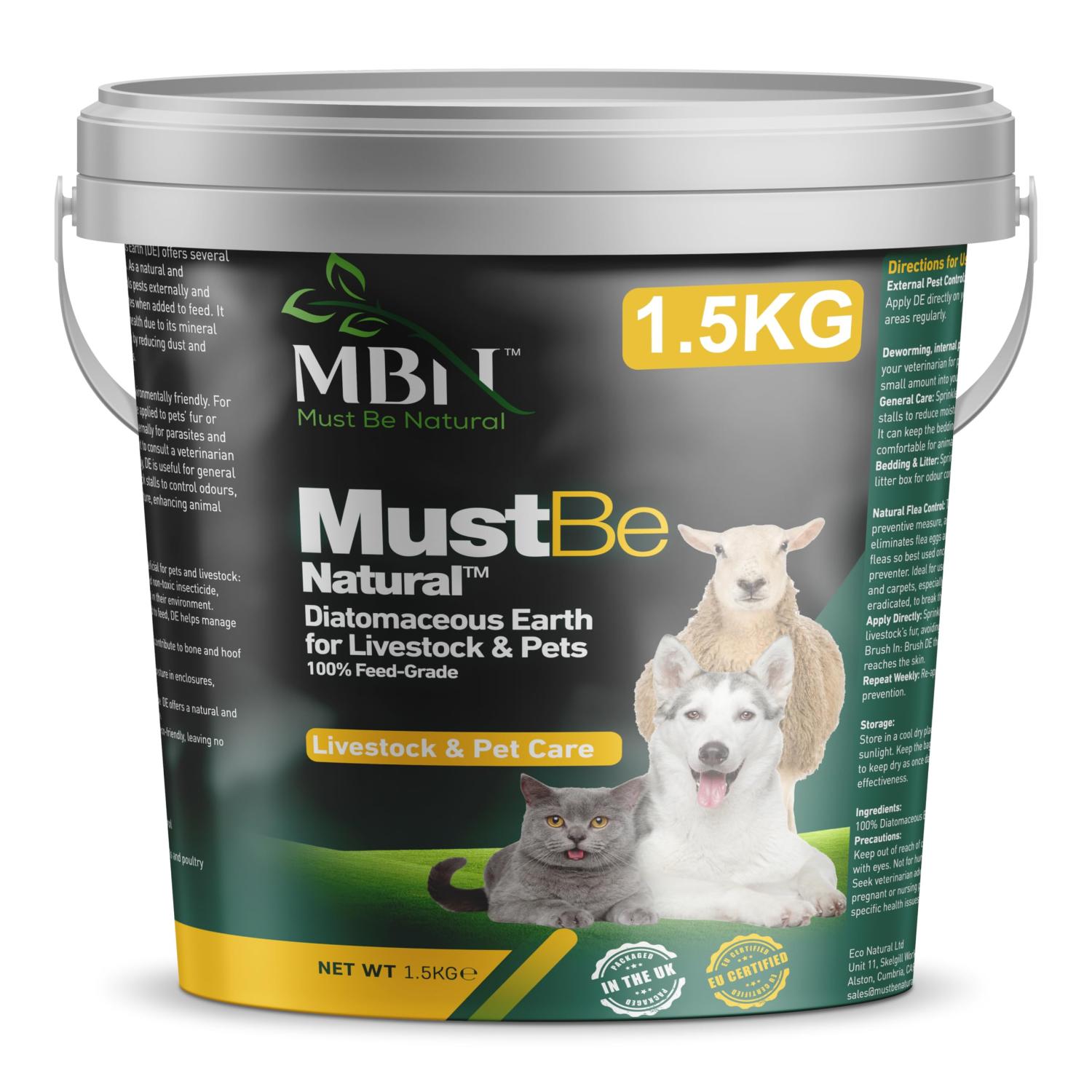 Diatomaceous Earth for Pets & Livestock Cats/Dogs Feed Supplement