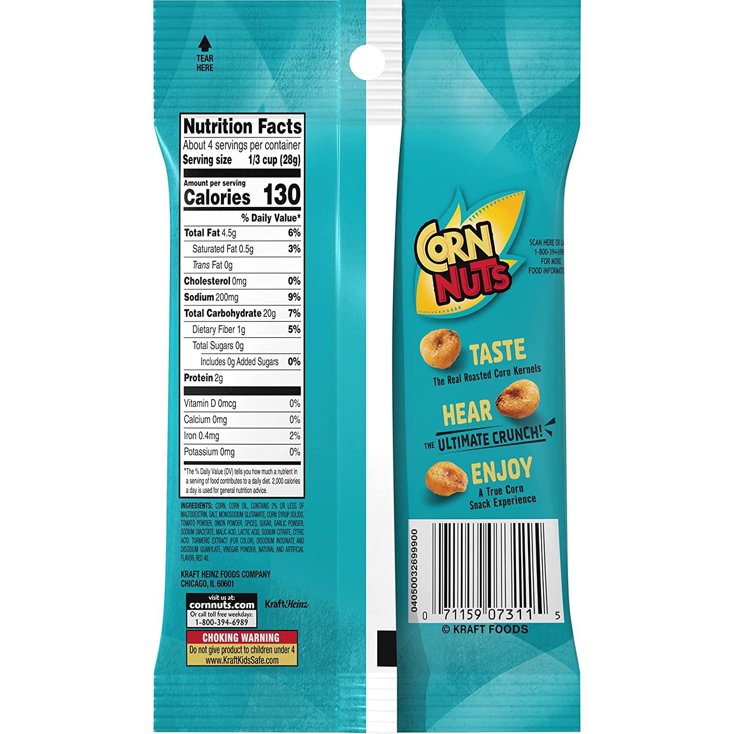 Corn Nuts Ranch Crunchy Corn Kernels (4 oz Bags, Pack of 12) Ranch 4 Ounce (Pack of 12)