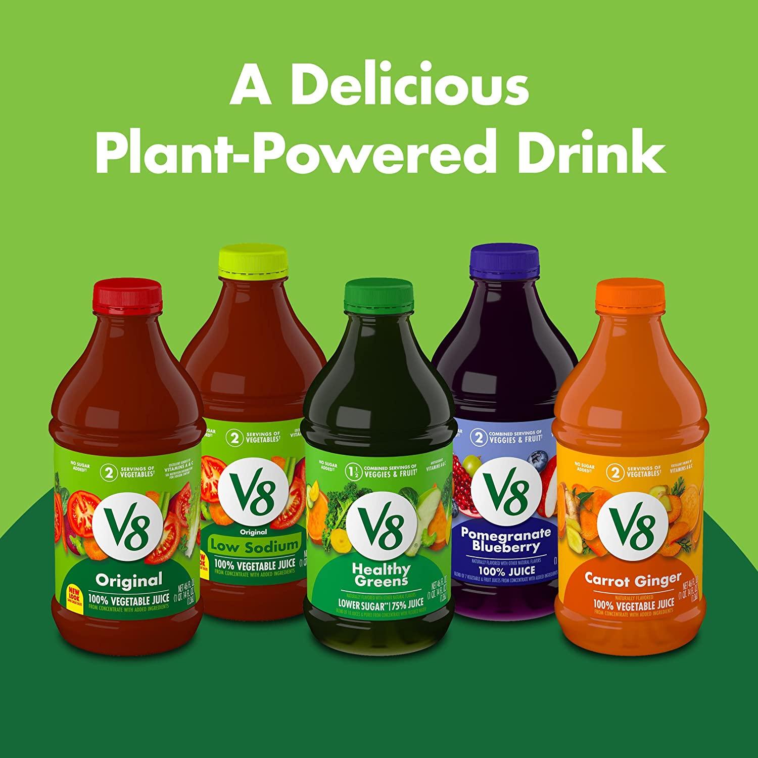 V8 Low Sodium Original 100% Vegetable Juice, Vegetable Blend ...