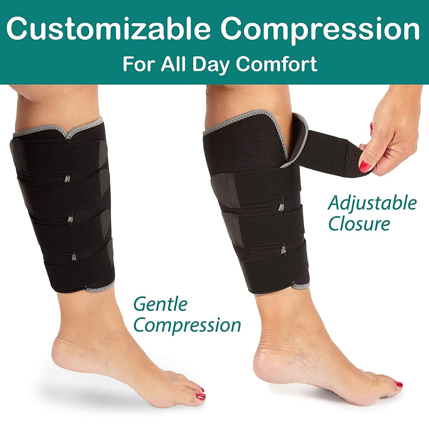 Calf Compression Sleeve Shin Leg Fitness Brace Outdoor Running Arm  Sleeves(1Set)