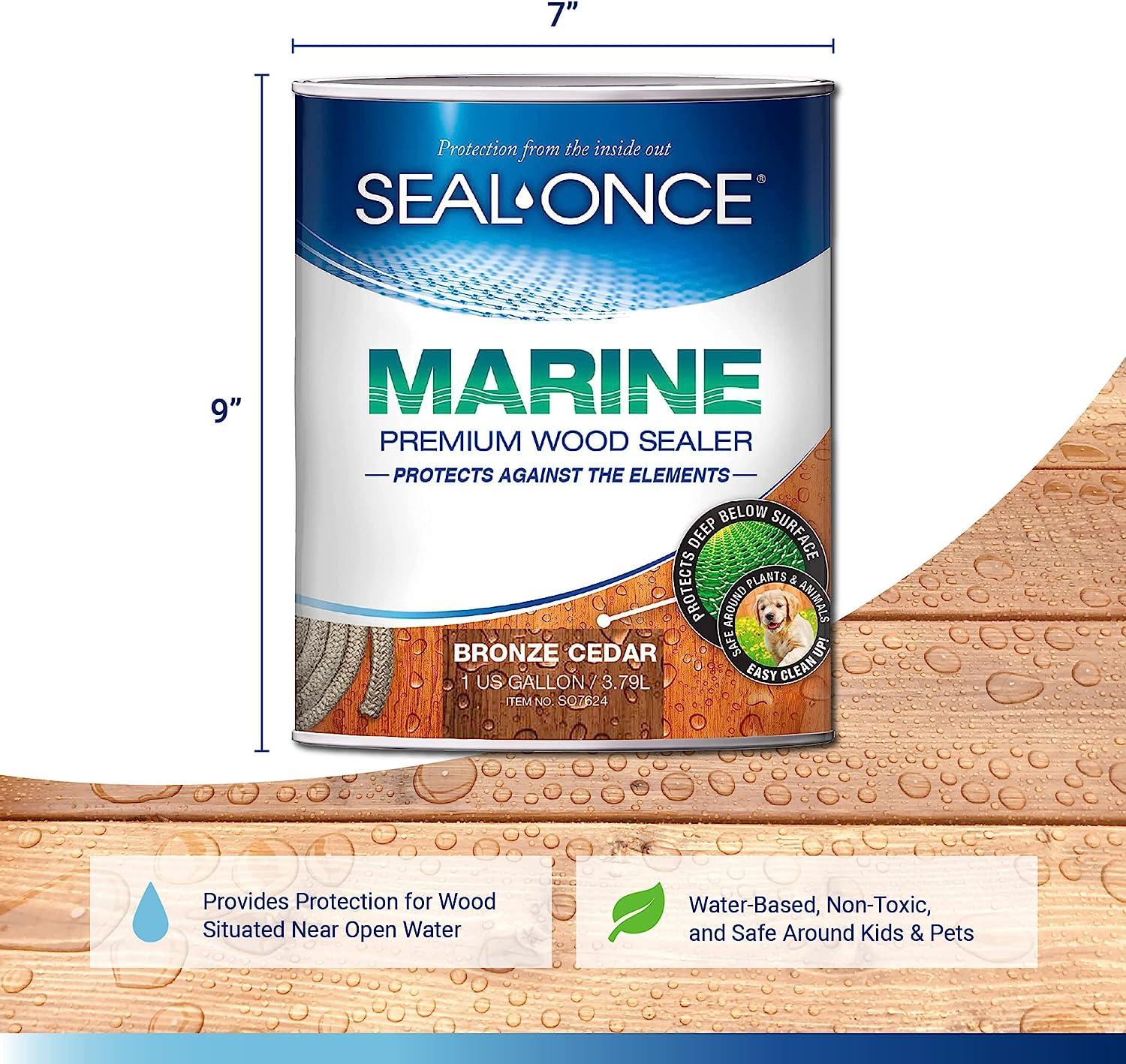SealOnce Marine Premium Wood Sealer Waterproof Sealant Wood Stain