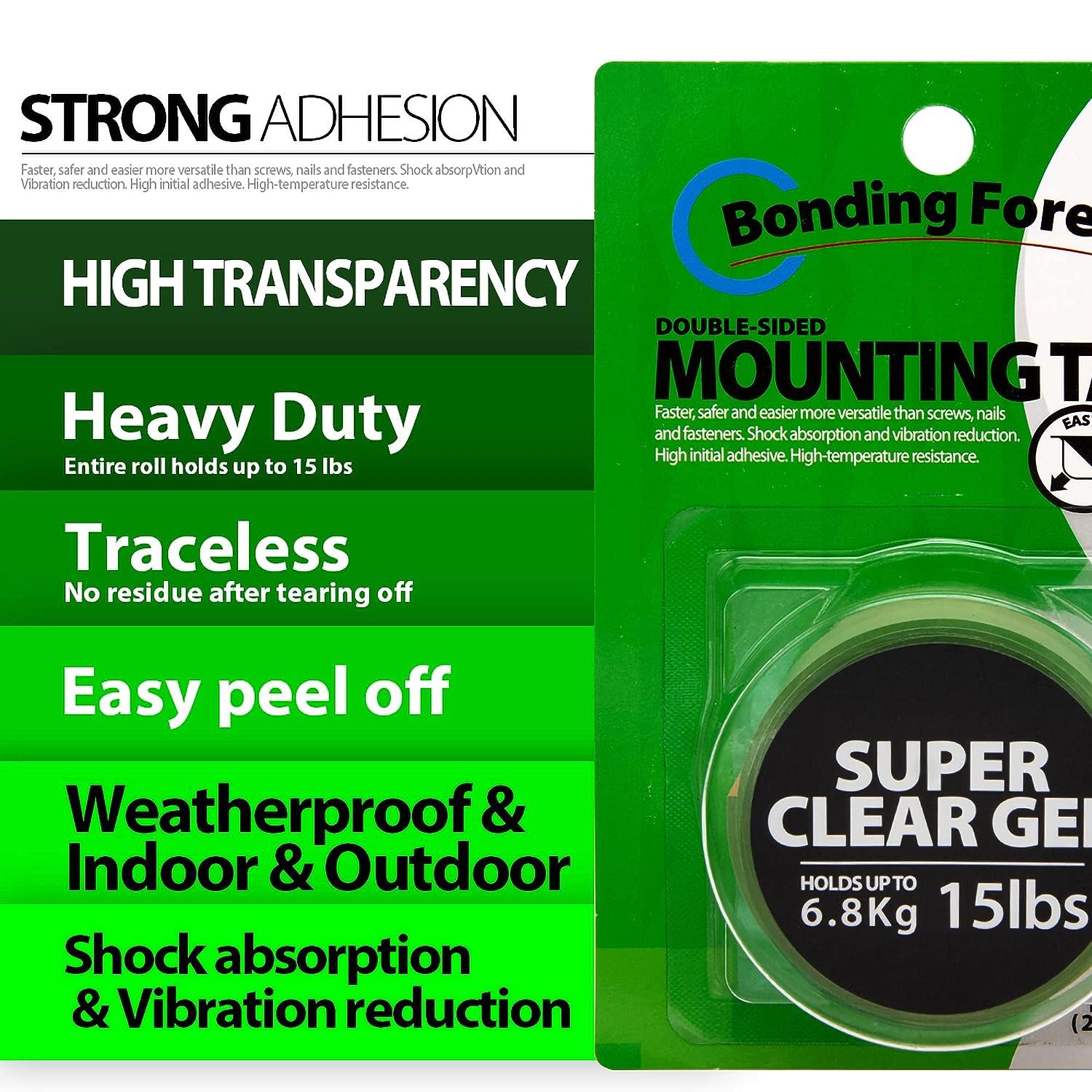 Super Clear Gel Double Sided Tape | Foam Tape | Double Sided Adhesive Tape  | Mounting Tape | 0.045 X 1 X 60 X 1EA
