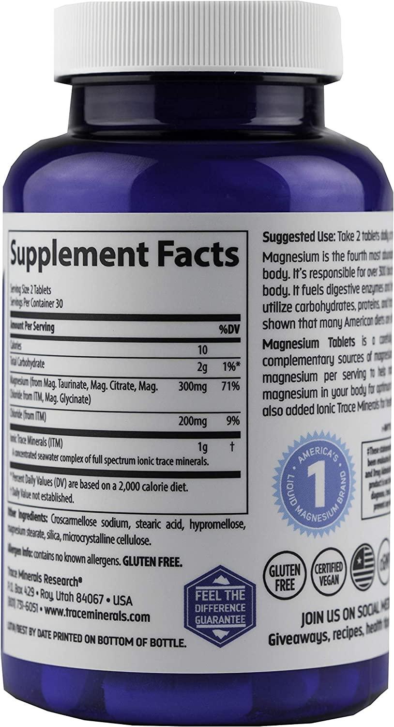 Trace Minerals Research Magnesium 300 mg 60 Tablets