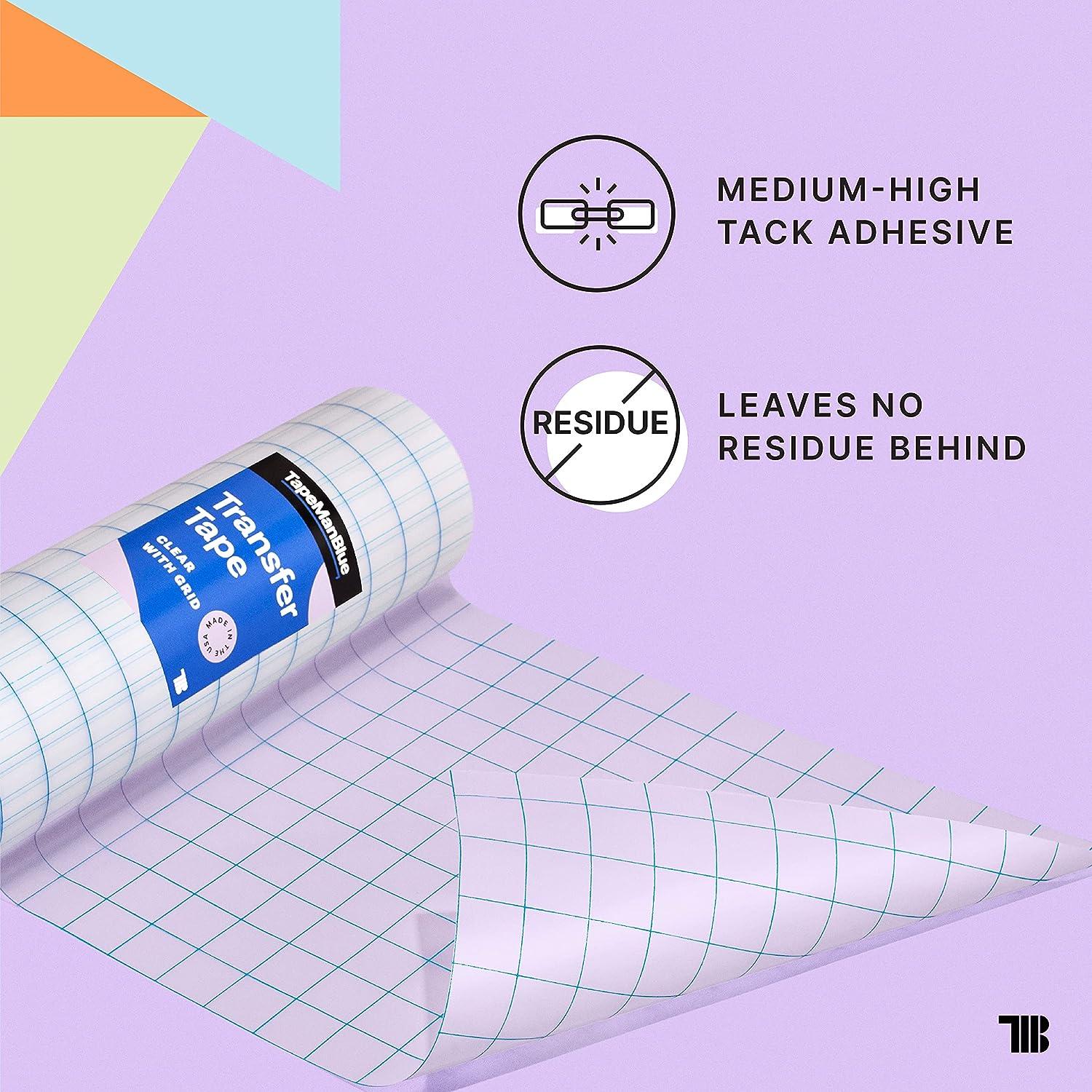 Clear Transfer Tape for Vinyl 12x100' Roll Made in America