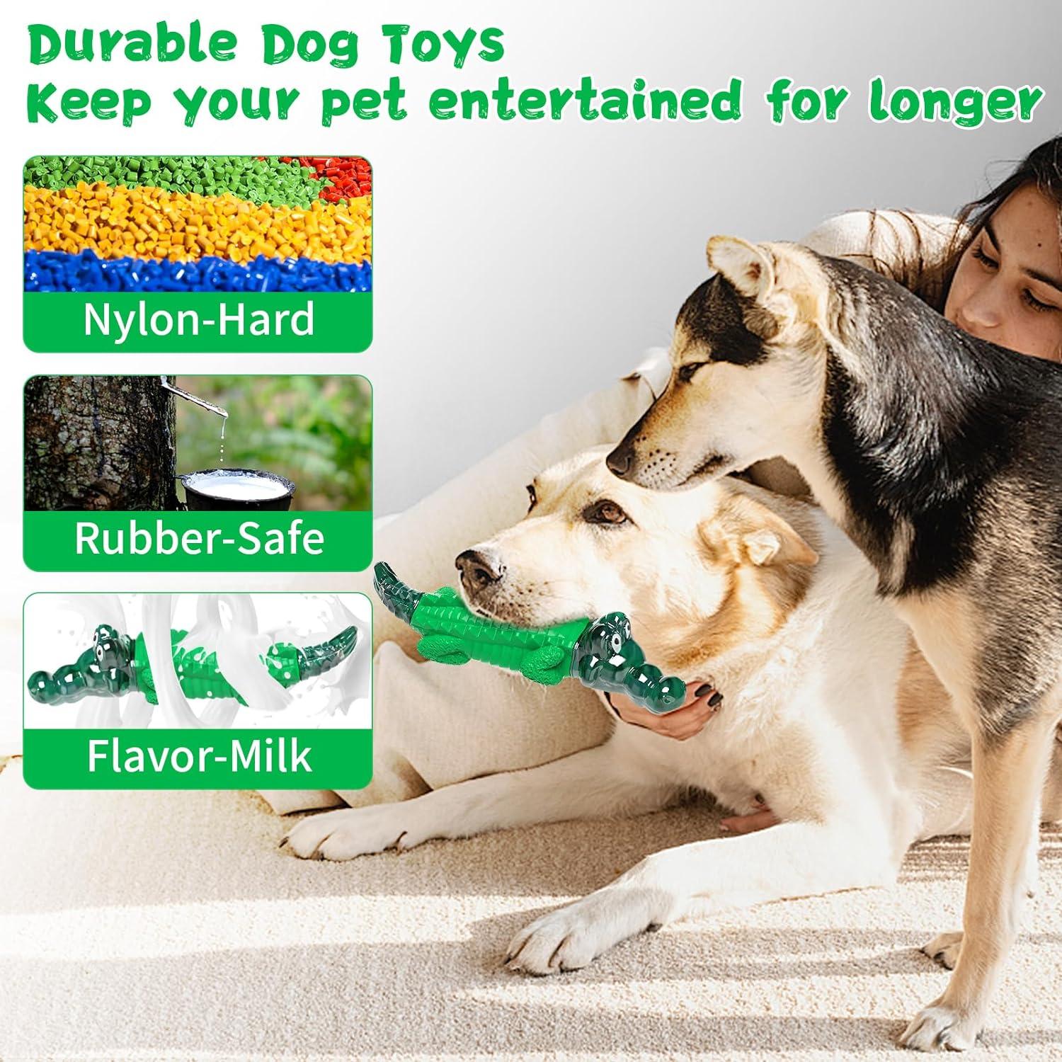ALEATH Indestructible Dog Chew Toy for Large & Medium Breed - Tough Dog Toys  for Aggressive Chewers - Green | Buy Now with Express International  Delivery | GoSupps.com