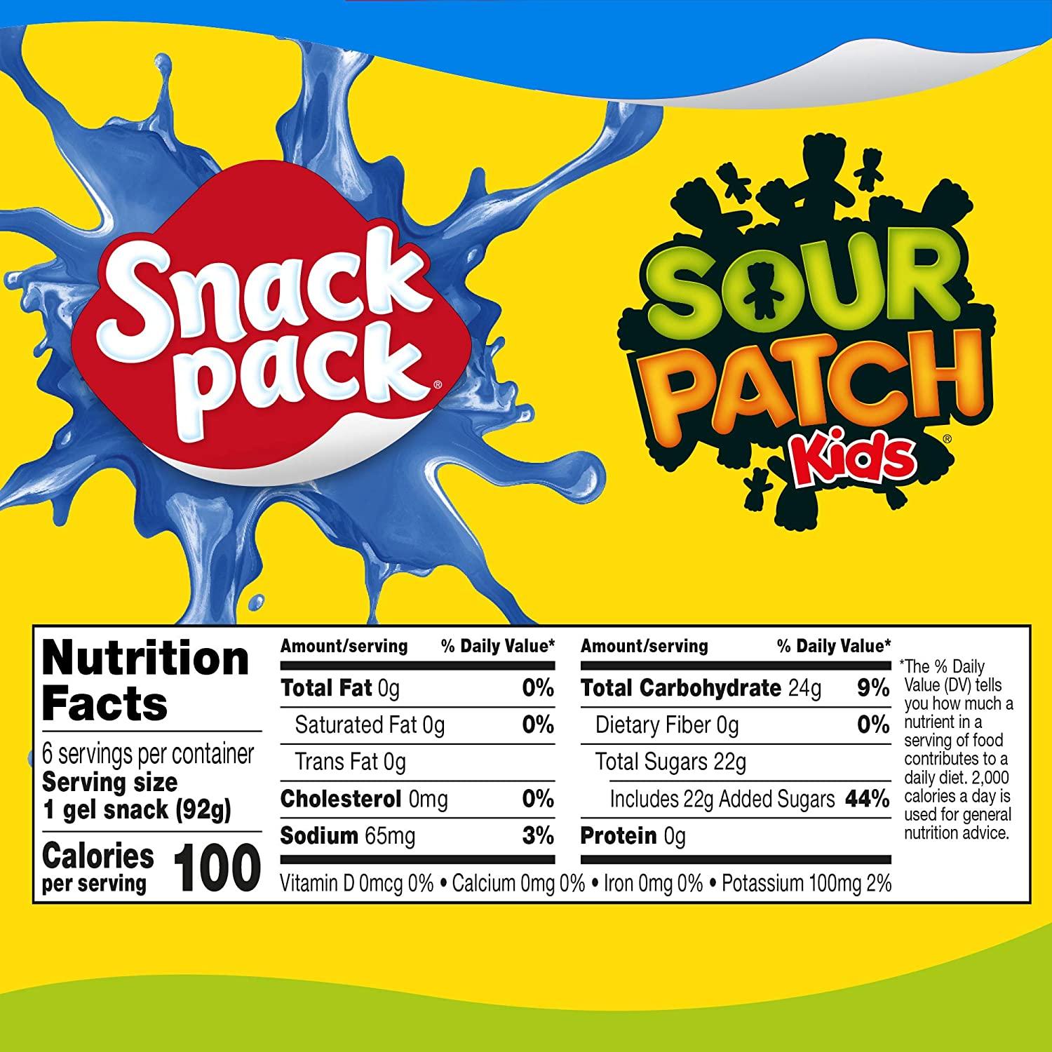 Snack Pack Sour Patch Kids Juicy Gels