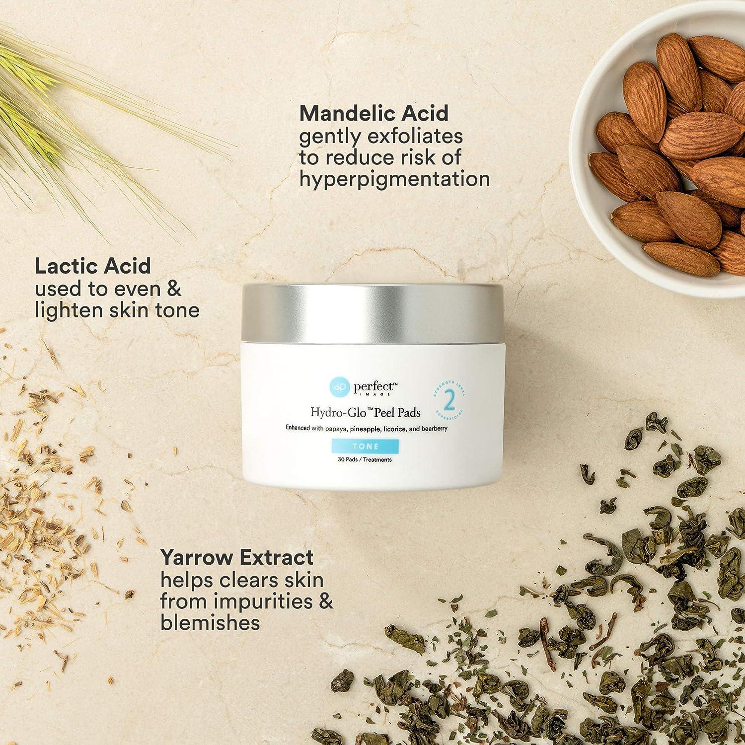 licorice glutathione Hydro-Glo Peel Pads 40% with Lactic, Mandelic & Glutathione - Perfect Image  | Buy Now with Express International Delivery
