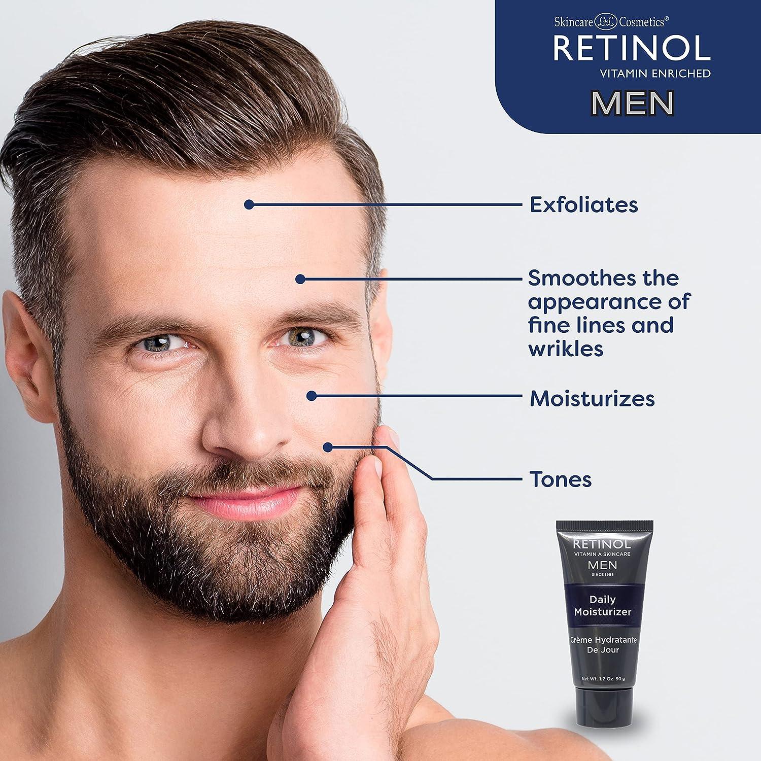 Men's Retinol Daily Moisturizer AntiAging Benefits & Deep Hydration