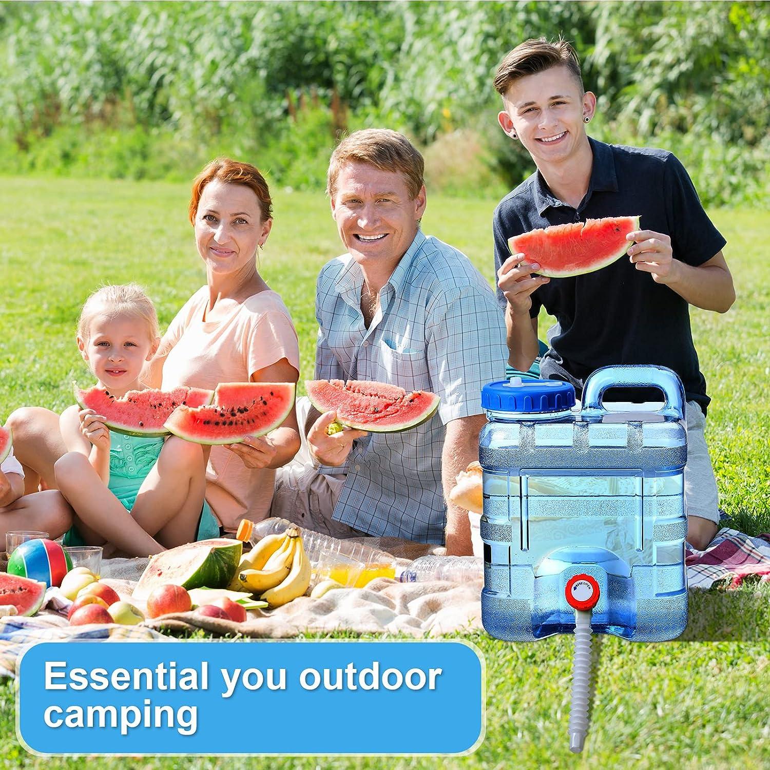 2 Pcs Portable Water Storage Containers Camping Water Container with Spigot  2.6 Gallon Large Water Tank with Faucet Thick Water Dispenser Carrier for  Vehicle Home Emergency Hiking Camping Outdoors