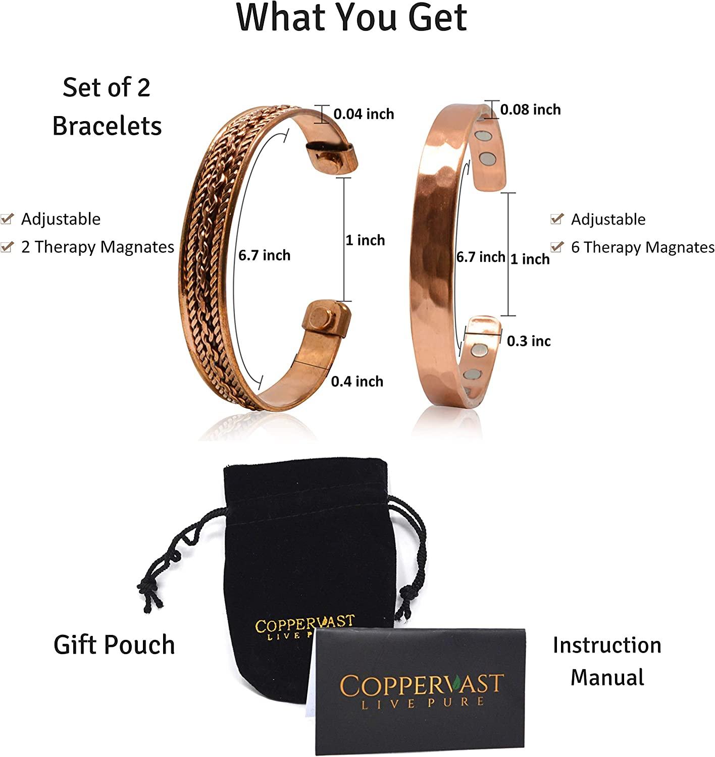 Heath - Copper Bracelet with 6 Strong Magnets for Arthritis | Shop In  Ireland