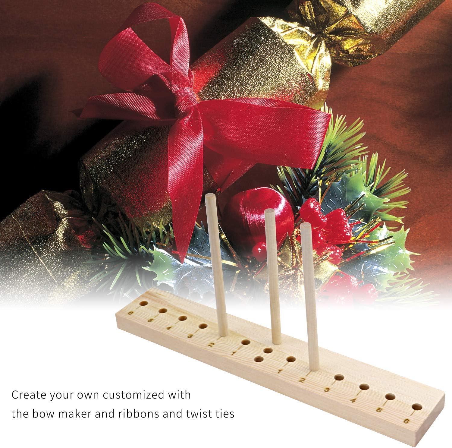 EDOBLUE Wooden Ribbon Bow Maker for Holiday Wreaths and Decorations