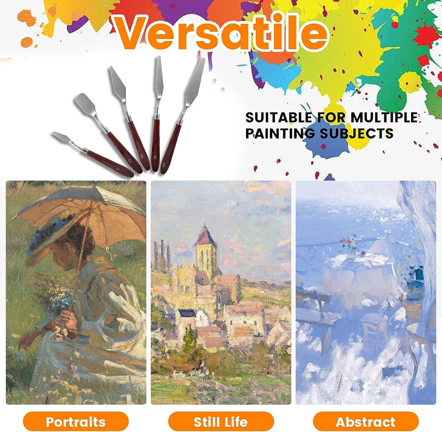 Painting Knife Set, Versatile Painting Mixing Scraper Palette 10pcs For Oil  Painting 