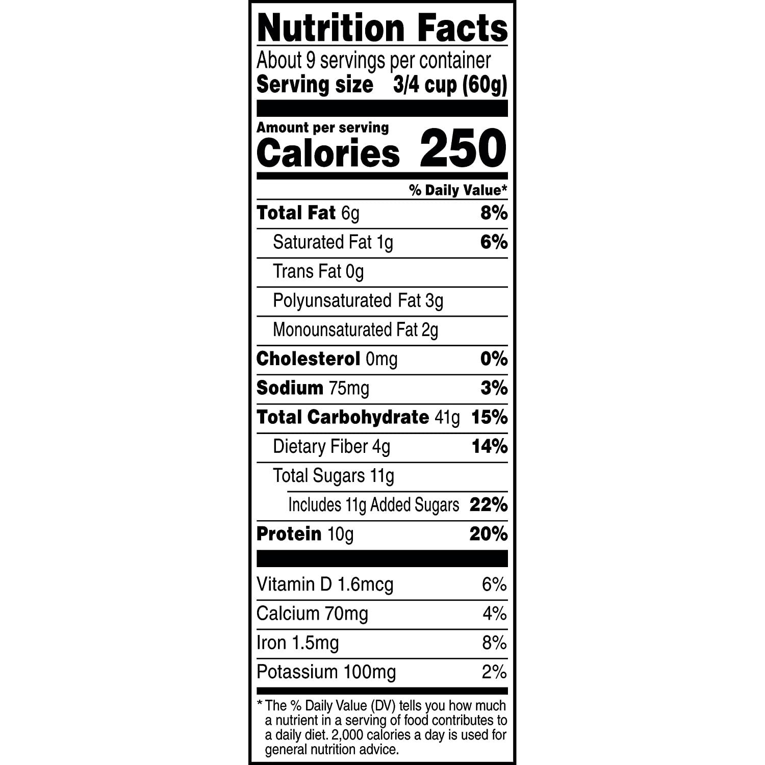 Quaker Protein Granola Oats Chocolate & Almonds 18oz Boxes 2 Pack