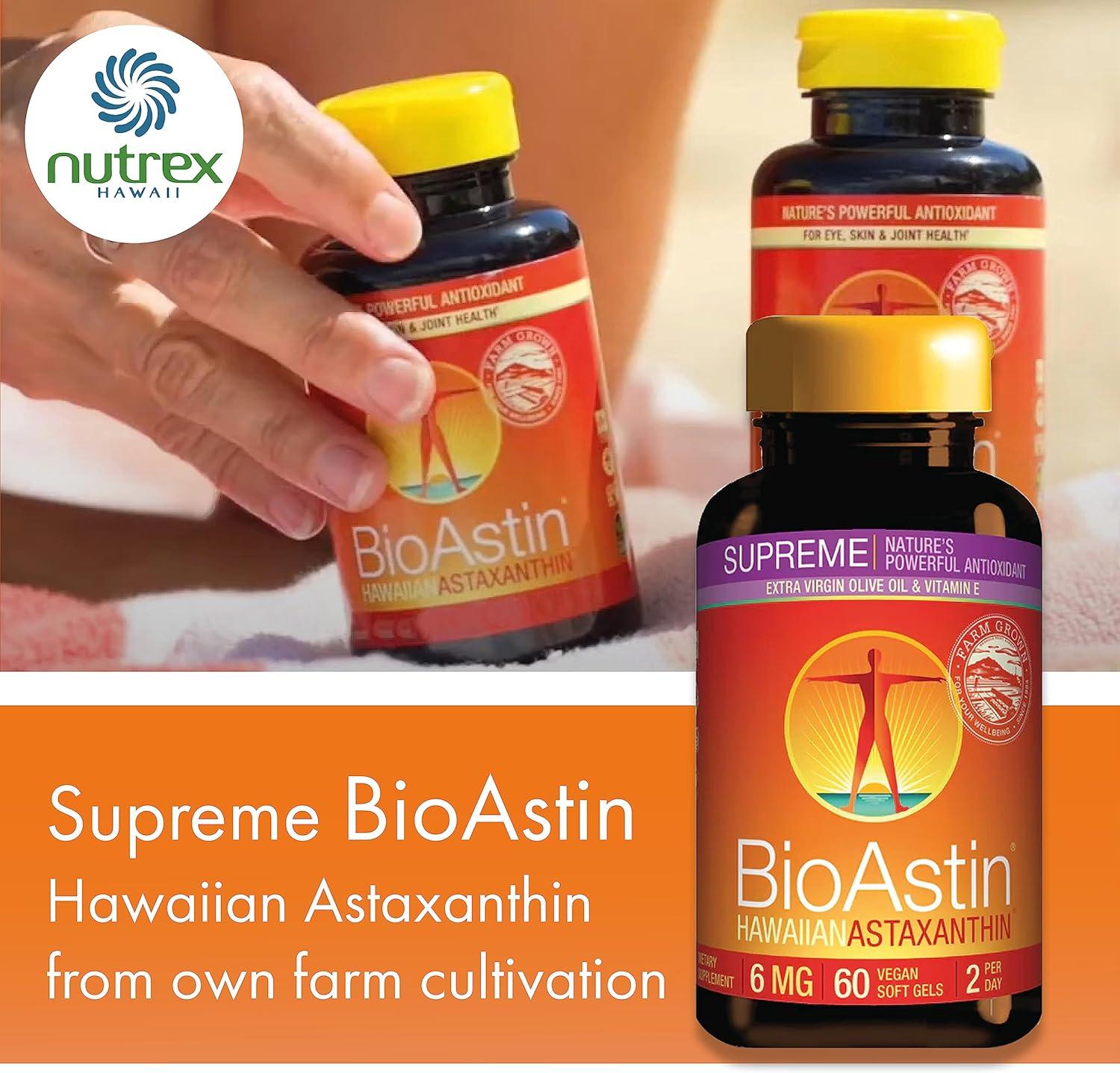 Nutrex Hawaii BioAstin Hawaiian Astaxanthin 6mg - 60 Vegan Softgels ...
