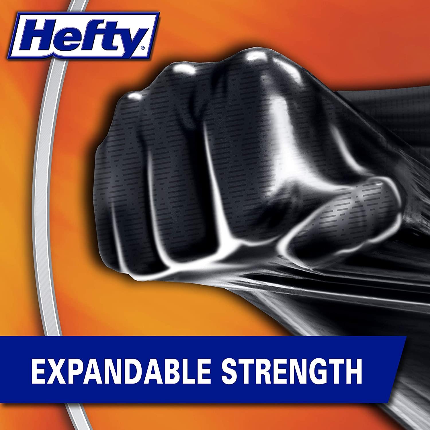 Hefty Ultra Strong Multipurpose Large Trash Bags, Black, White Pine Breeze  Scent, 30 Gallon, 25 Count