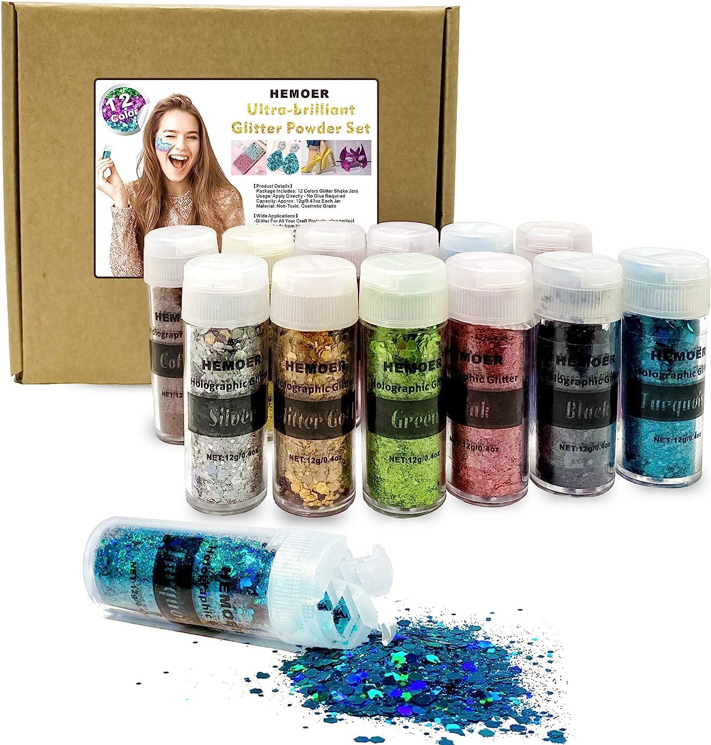 Bright Creations Blue Fine Holographic Glitter For Slime, Resin