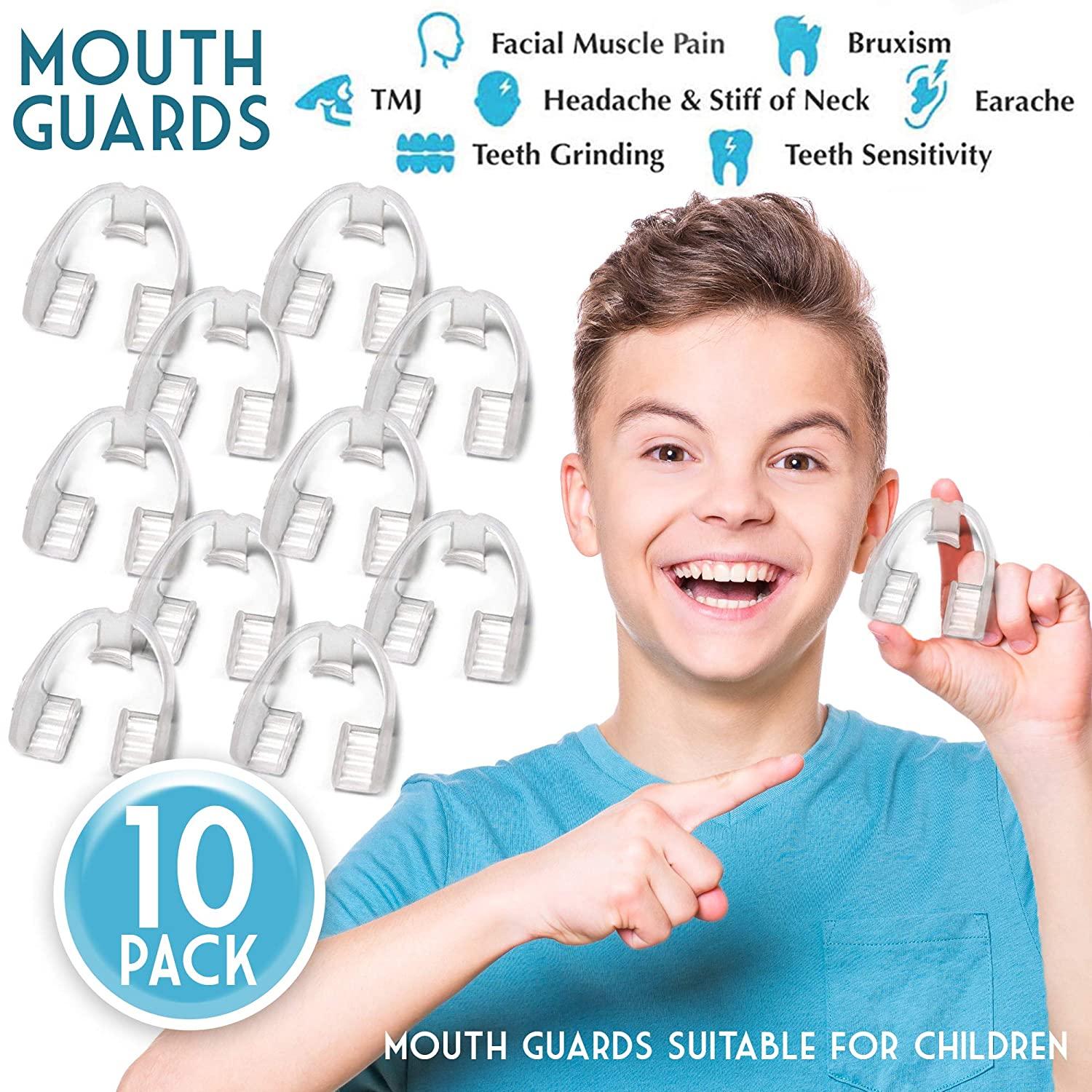 Alayna Kids Mouth Guard for Grinding Teeth 10 PK Night Guard for TMJ Bruxism Teeth Clenching