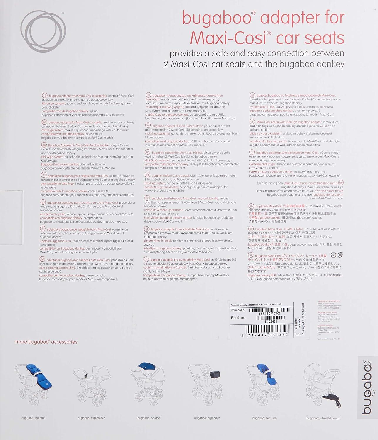 Bugaboo Donkey Twin car seat adapters Maxi COSI