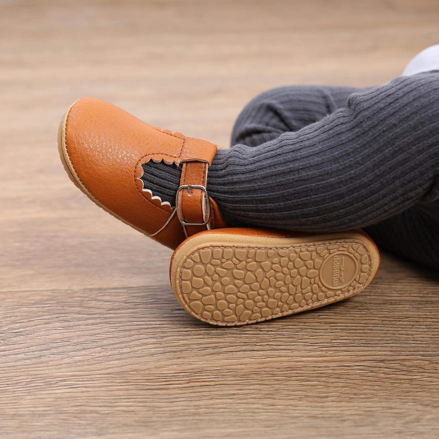 Baby Girls Mary Jane First Walking Shoes | Anti-Slip PU Leather Princess  Shoes for Infants 0-6 Months (Dark Brown) | Buy Now with Express  International Delivery | GoSupps.com
