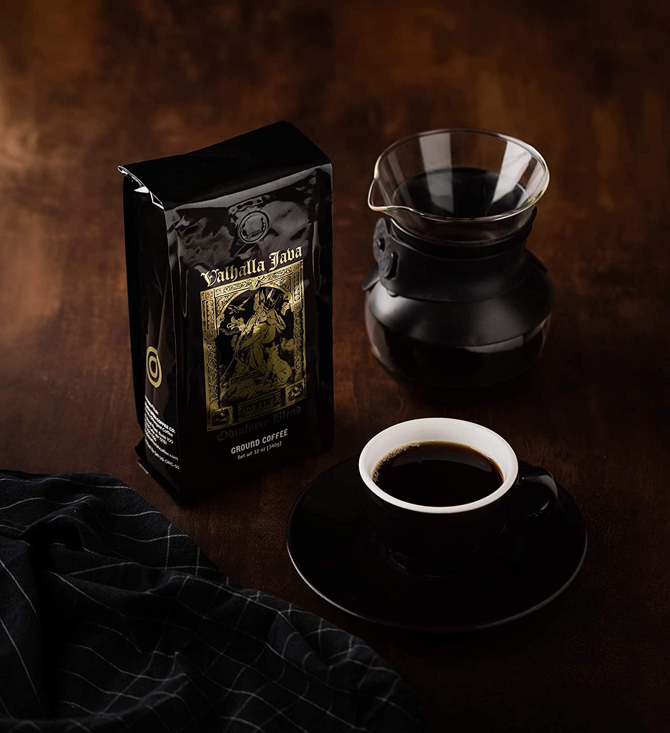 Death Wish Coffee Valhalla Java Dark Roast Grounds, 12 Oz, The World's