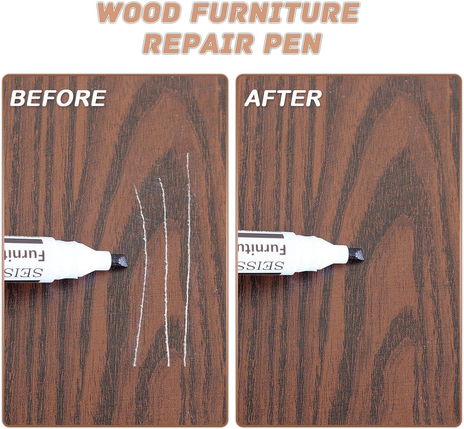 SEISSO Furniture Repair Kit, Wood Floor Repair Kit Furniture Touch Up Kit  Cover Wood Scratch Restorer Filler for Wooden Floor, Table, Door, Cabinet