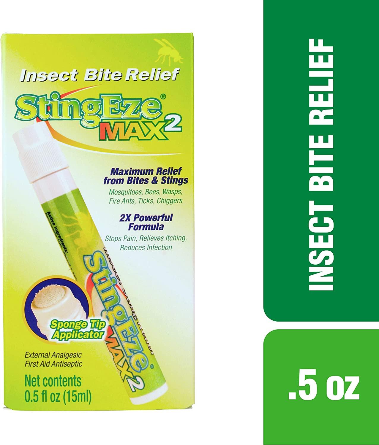 StingEze MAX Bug Bite Relief Maximum Itch Relief, Stops Pain