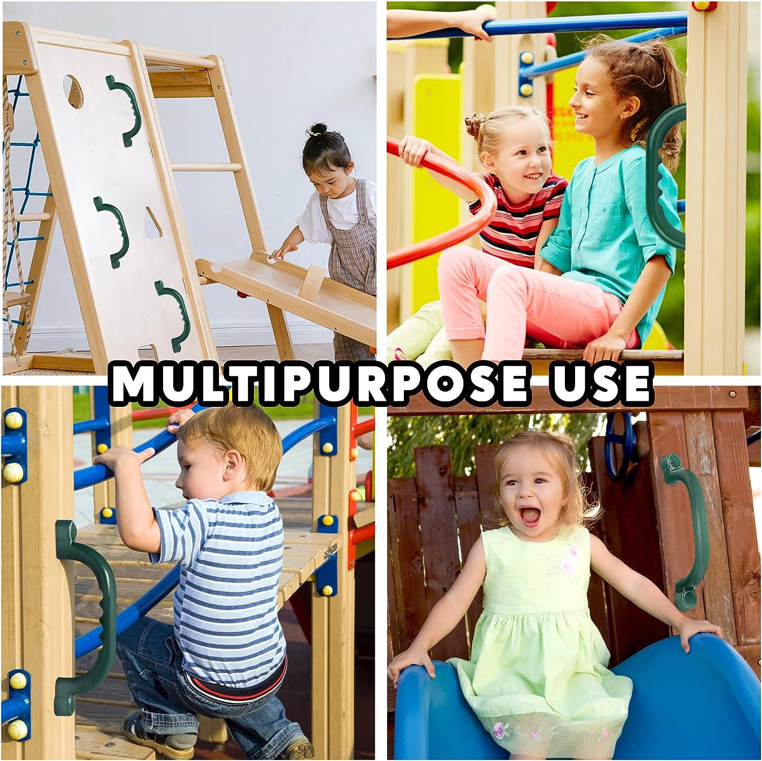 TURFEE 8 Pack Playground Safety Handles Set Swing Set Kids Safety Hand