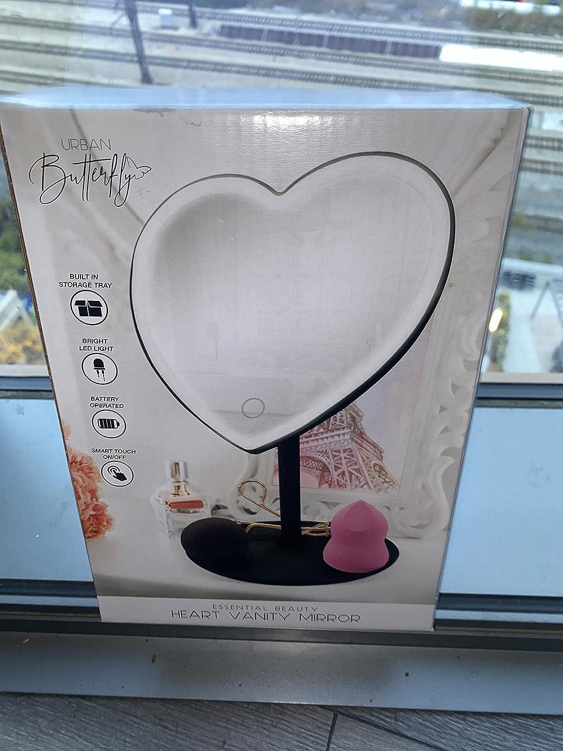 Urban Butterfly Heart Vanity Mirror Essential Beauty.