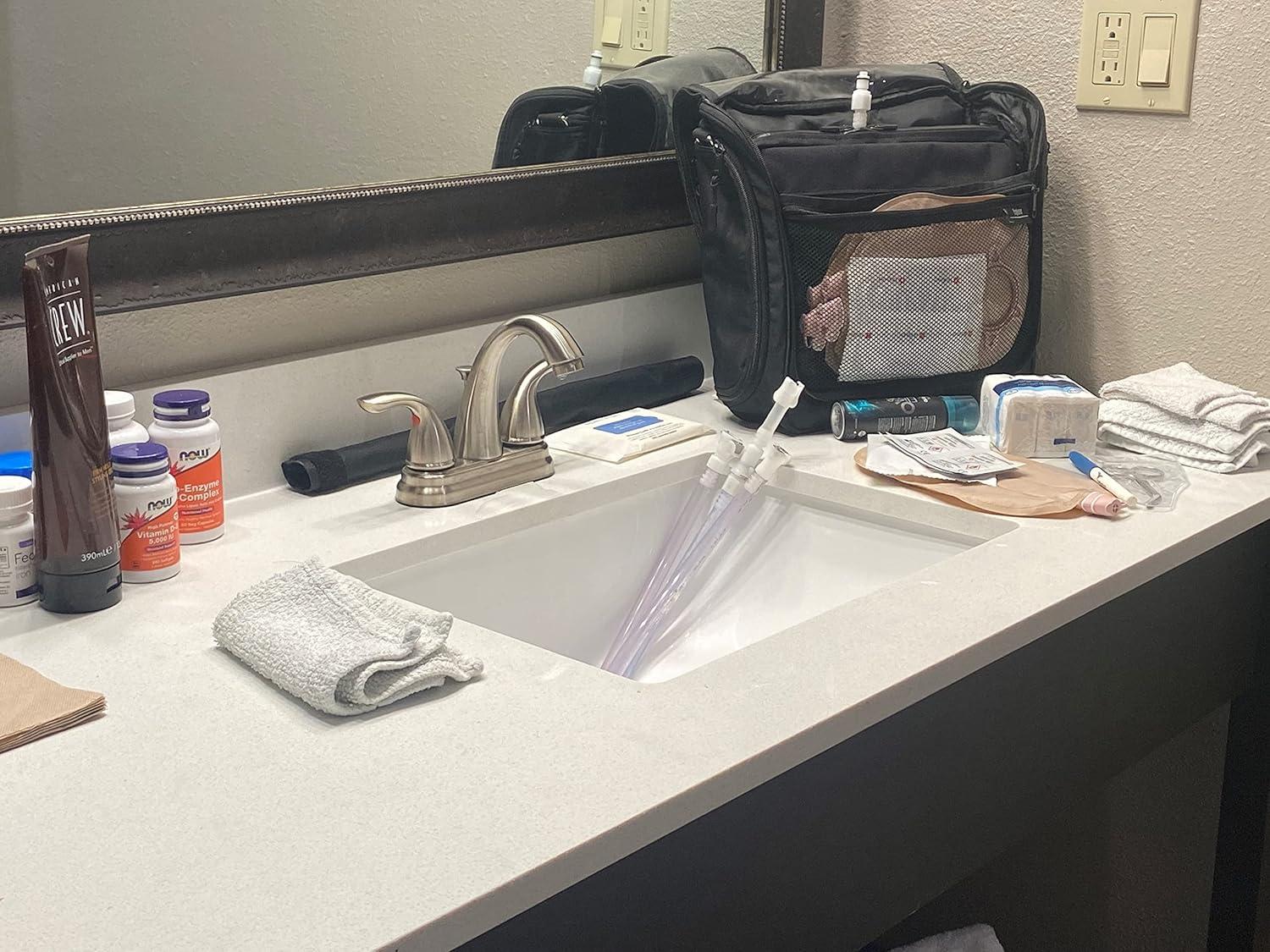 Hanging Ostomy Travel Bag TSA Compliant Organizer for Men and Women