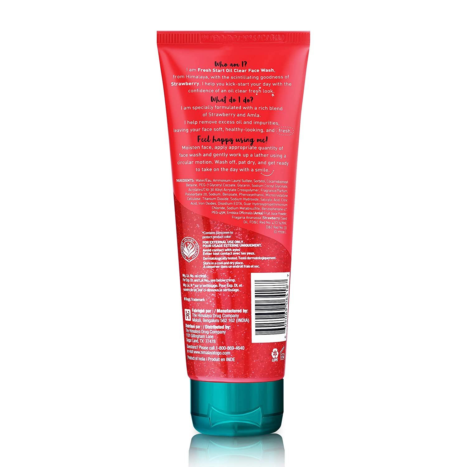 Himalaya Fresh Start Oil Clear Face Wash Strawberry 3.4 fl oz (100 ml)