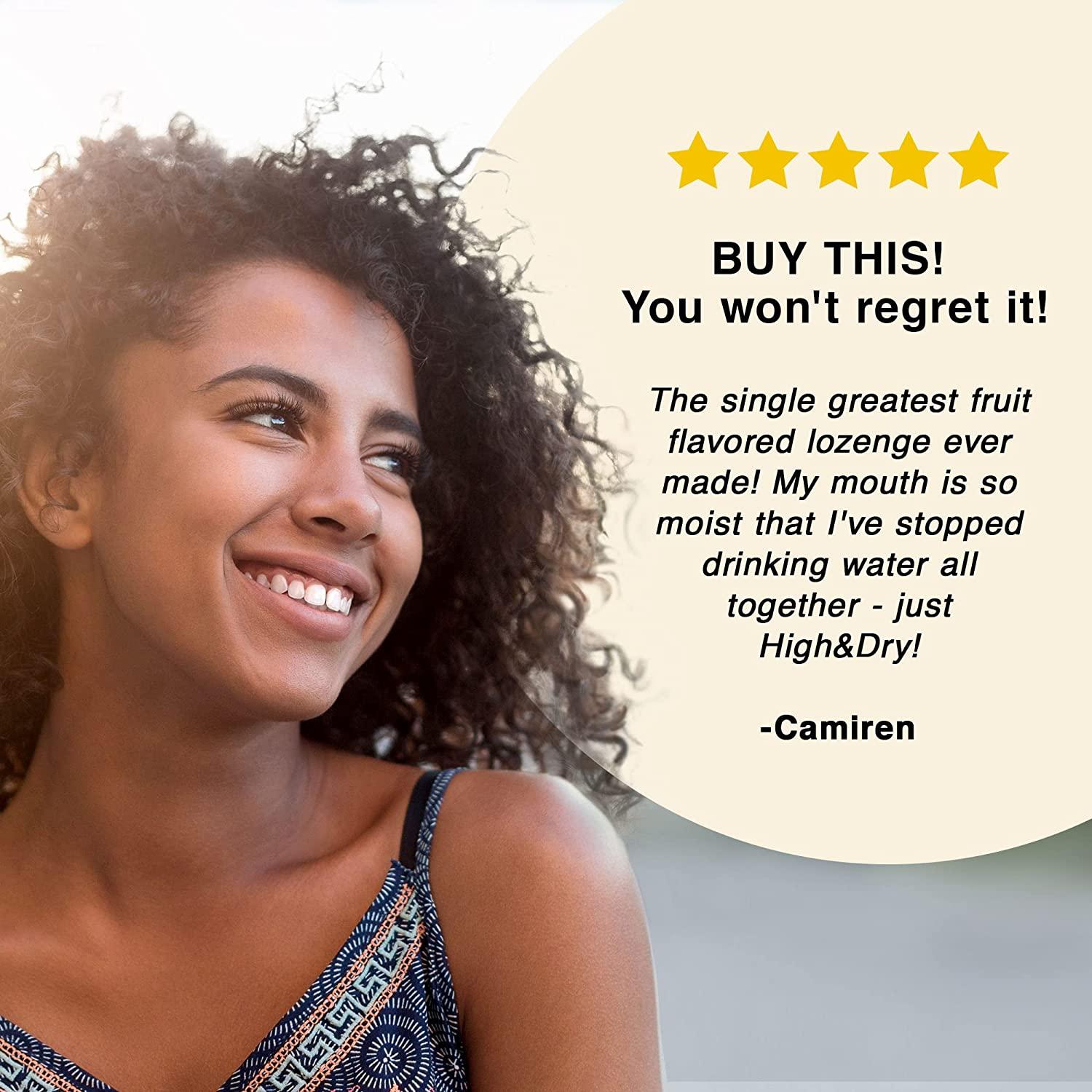 High&Dry Dry Mouth Lozenges, Helps Stimulate Salivary Flow, Targets Dry Mouth Issues Like Bad