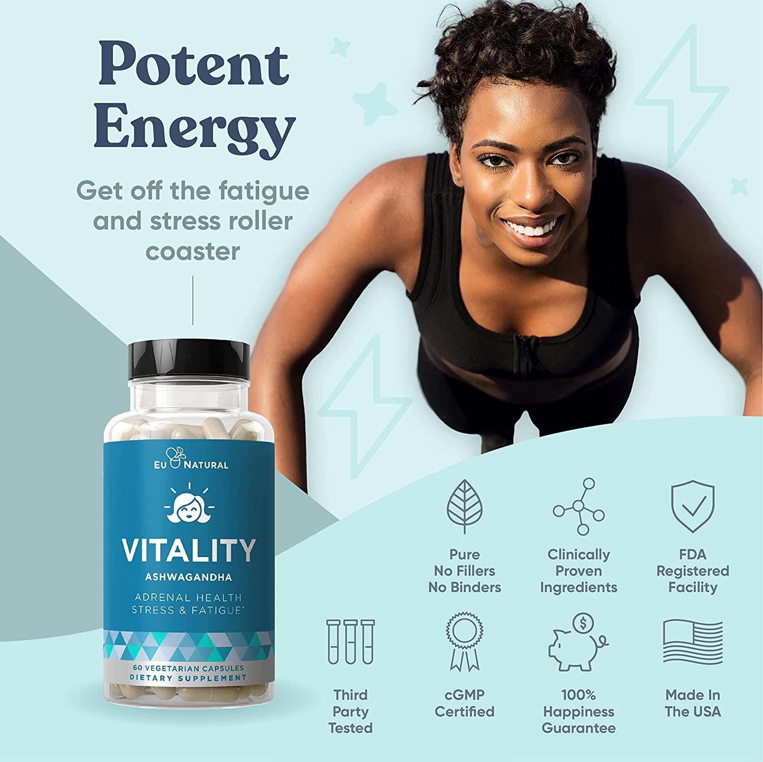 Vitality Adrenal Support Cortisol Manager & Fatigue Fighter Healthy