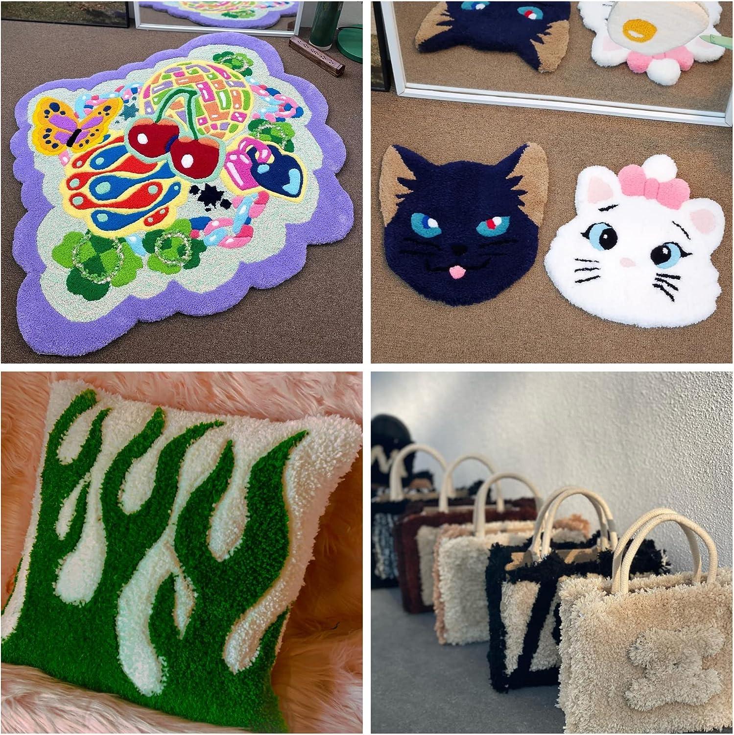 Tufting Gun Upgrade Rug Making Kit Rug Gun 2 in 1 Cut Pile Rug Pile Tufting Machine Starter Kit