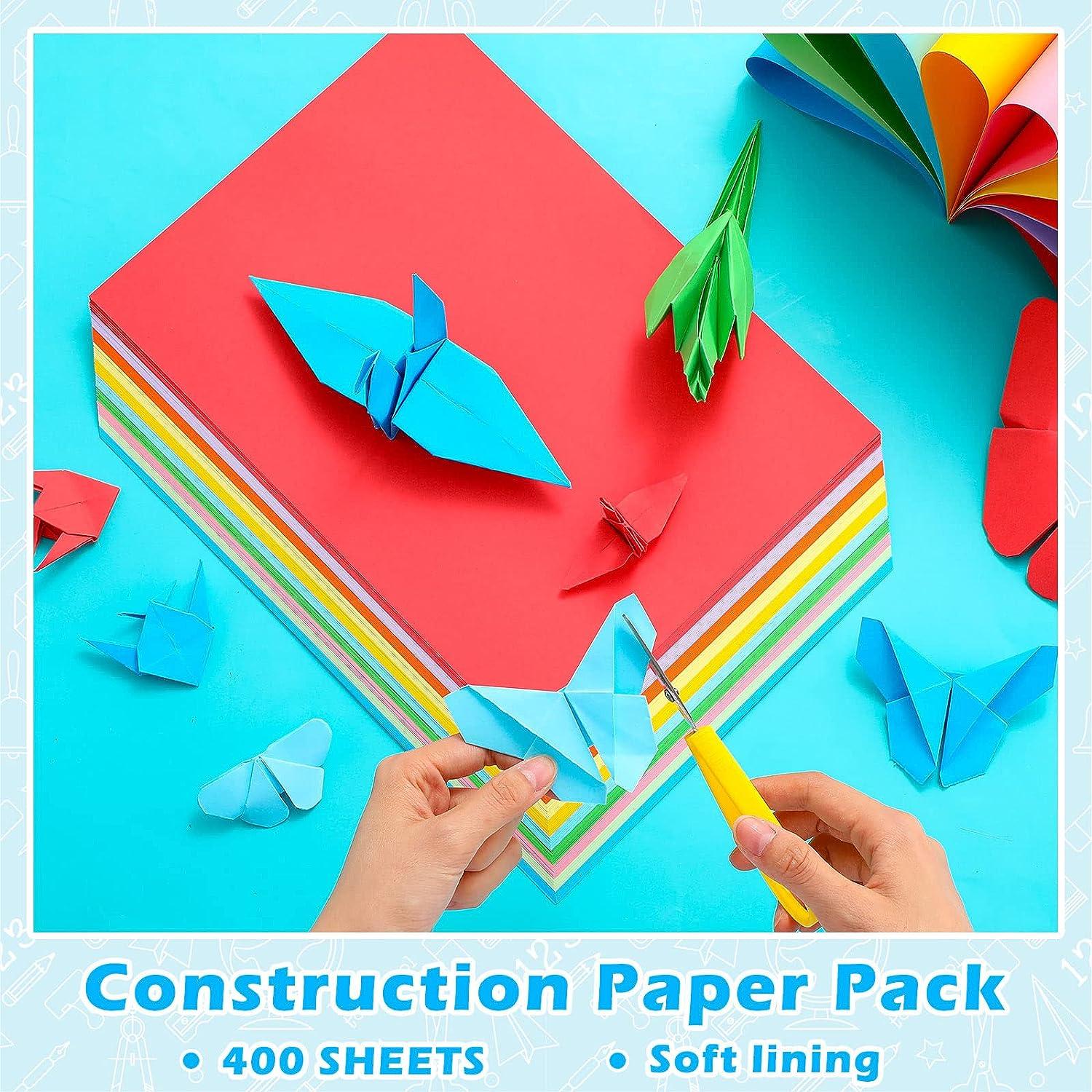 400 Sheets Heavy Duty Construction Paper for Kids Paper Colored Art Paper  Cardstock DIY Craft Paper for Kids Copy Paper for Classrooms School Drawing  A4 8.3 x 11.9 Inches (Colorful)