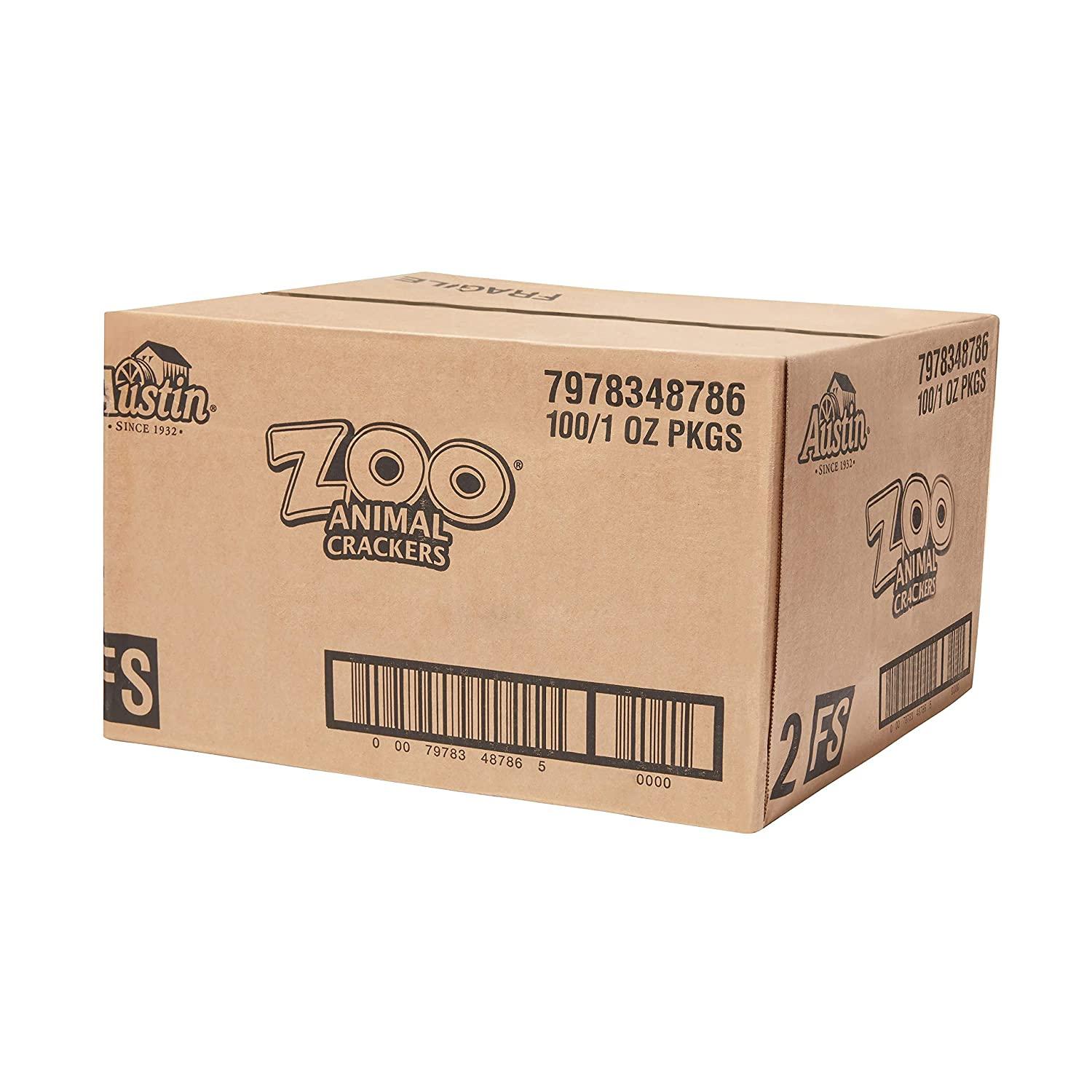 Kellogg's Austin Zoo Animal Crackers, 1 Ounce (Pack of 100)