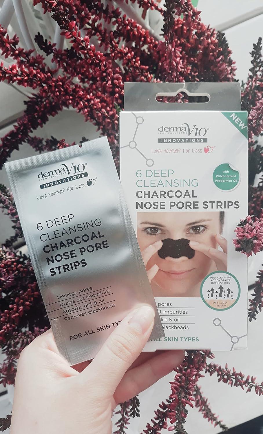 Derma V10 Deep Cleansing Charcoal Nose Pore 6 Strips