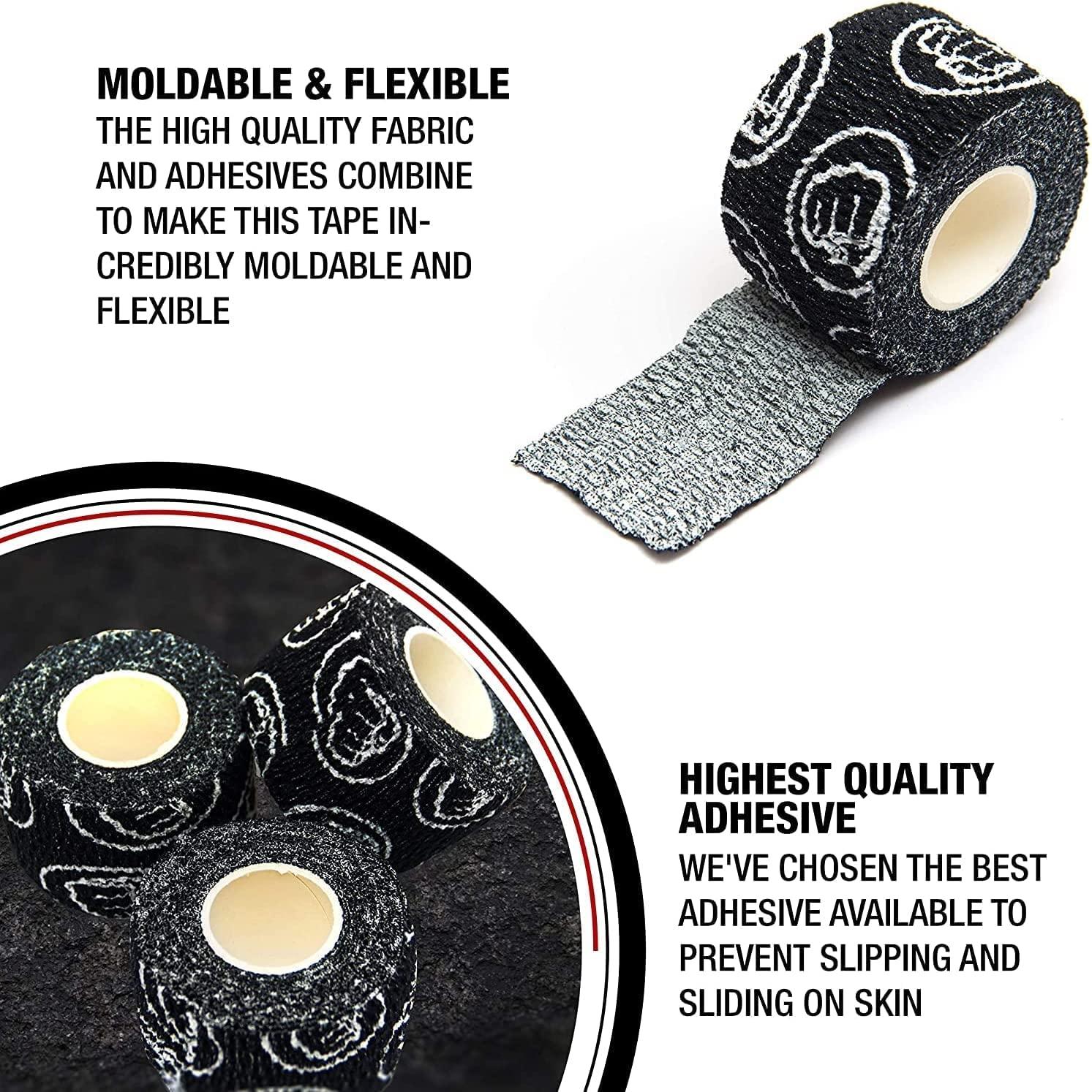  ROBUST FITNESS Weightlifting Hook Grip Tape, Adhesive Stretch  Athletic Thumb & Finger Tape, Sticky, Stretchy, Flexible, Easy Tear, Olympic Weightlifting
