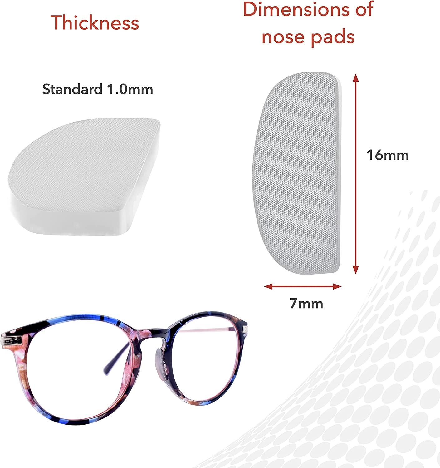 Setex Gecko Grip 1mm Anti Slip Eyeglass Nose Pads 5 Clear Pair