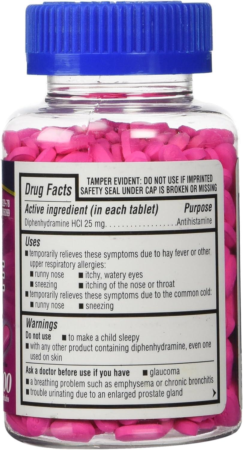 Kirkland Signature Allergy Medicine 25mg Diphenhydramine HCI 600 Mini